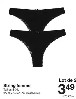 Zeeman String femme offre