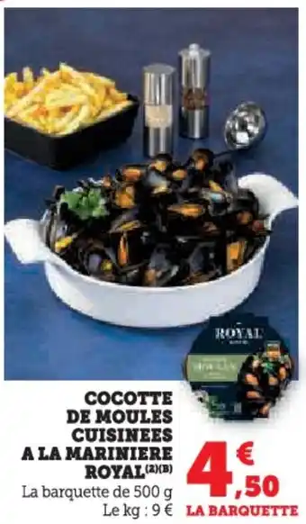 U Express Cocotte de moules cuisinees a la mariniere royal offre