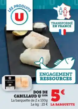 U Express Dos de cabillaud u offre