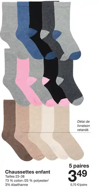 Zeeman Chaussettes enfant offre