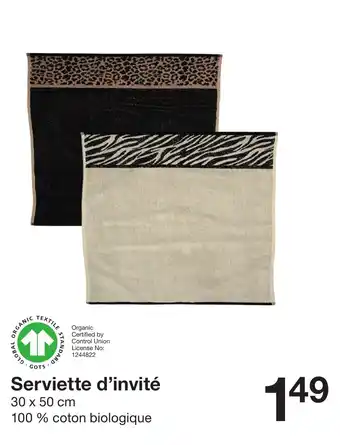 Zeeman Serviette d'invité offre