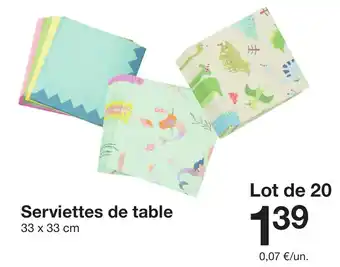 Zeeman Serviettes de table offre