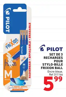 Trafic PILOT Set de 3 recharges pour stylo-bille frixion ball offre