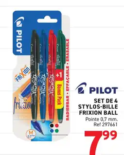 Trafic PILOT Set de 4 stylos-bille frixion ball offre