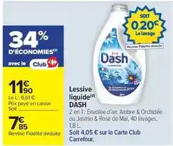 Carrefour Drive Dash - lessive liquide offre