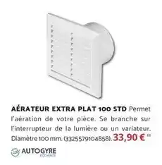 Bricomarché Autogyre - aérateur extra plat 100 std permet offre