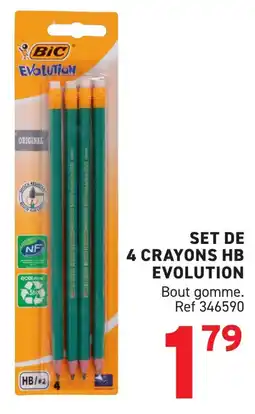 Trafic BIC Set de 4 crayons hb evolution offre
