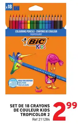 Trafic BIC Set de 18 crayons de couleur kids tropicolor 2 offre