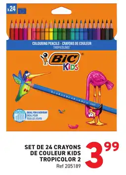 Trafic BIC Set de 24 crayons de couleur kids tropicolor 2 offre