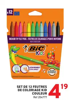 Trafic BIC Set de 12 feutres de coloriage kid couleur offre