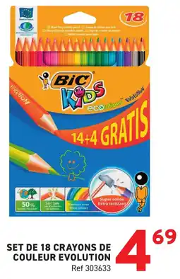 Trafic BIC Set de 18 crayons de couleur evolution offre