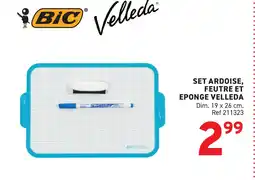 Trafic BIC Set ardoise, feutre et eponge velleda offre