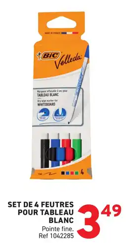 Trafic BIC Set de 4 feutres pour tableau blanc offre