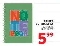 Trafic Cahier de projet a4 offre