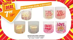 Trafic Bougie avec neon lumineux offre