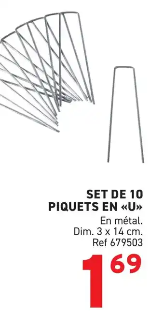 Trafic Set de 10 piquets en u offre