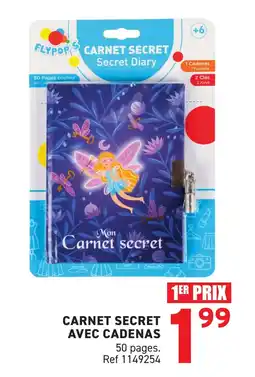 Trafic Carnet secret avec cadenas offre