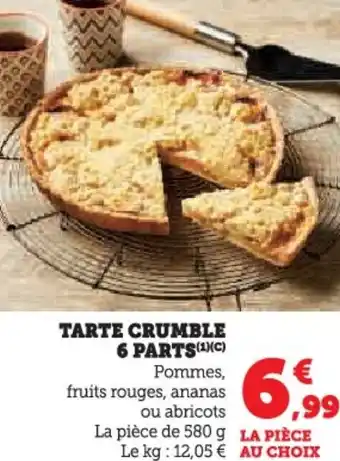 U Express Tarte crumble 6 parts offre