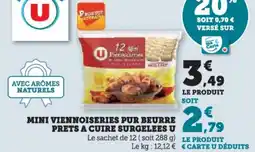 U Express Mini viennoiseries pur beurre prets a cuire surgelees u offre