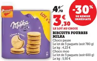 U Express Biscuits fourres milka offre