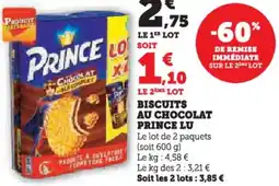U Express Biscuits au chocolat prince lu offre