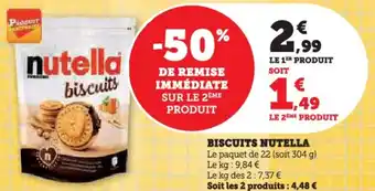 U Express Biscuits nutella offre