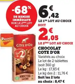 U Express Chocolat cote d'or offre
