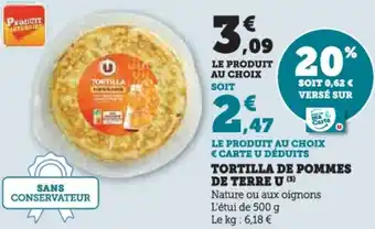 U Express Tortilla de pommes de terre u offre