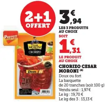 U Express Chorizo cesar moroni offre
