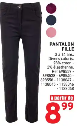 Trafic Pantalon fille offre