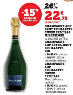 U Express Champagne aop brut feuillatte cuvee speciale millesimee offre