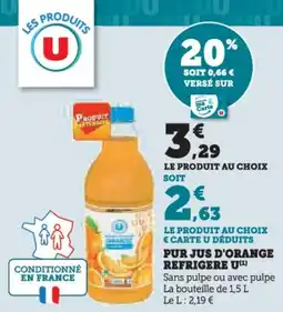 U Express Pur jus d'orange refrigere u offre