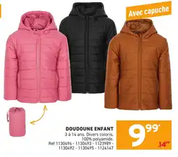 Trafic Doudoune enfant offre