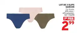 Trafic Lot de 3 slips garcon offre