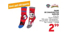 Trafic Paire de chaussettes garcon offre