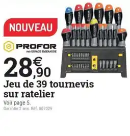 Espace emeraude PROFOR Jeu de 39 tournevis offre
