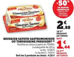 U Express Beurrier saveur gastronomique ou tendrissime president offre