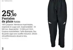 Espace emeraude Pantalon de pluie Rafalo offre