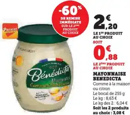 U Express Mayonnaise benedicta offre