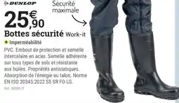 Espace emeraude Bottes sécurité Work-it offre