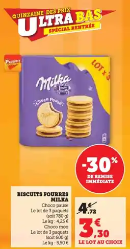 U Express Biscuits fourres milka offre