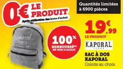 Hyper U Sac à dos kaporal offre