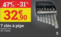 Espace emeraude 7 clés à pipe offre