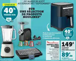 Hyper U Easyfry & grill moulinex 1830W offre
