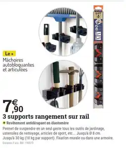 Espace emeraude 3 supports rangement sur rail offre