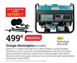 Espace emeraude Groupe électrogène KS 3 000 E offre