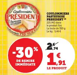 Hyper U Coulommiers pasteurise president offre