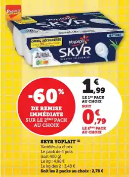 Hyper U Skyr yoplait offre