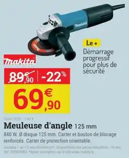 Espace emeraude MAKITA Meuleuse d'angle 125 mm offre