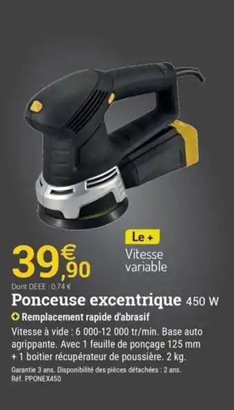 Espace emeraude Ponceuse excentrique 450 w offre